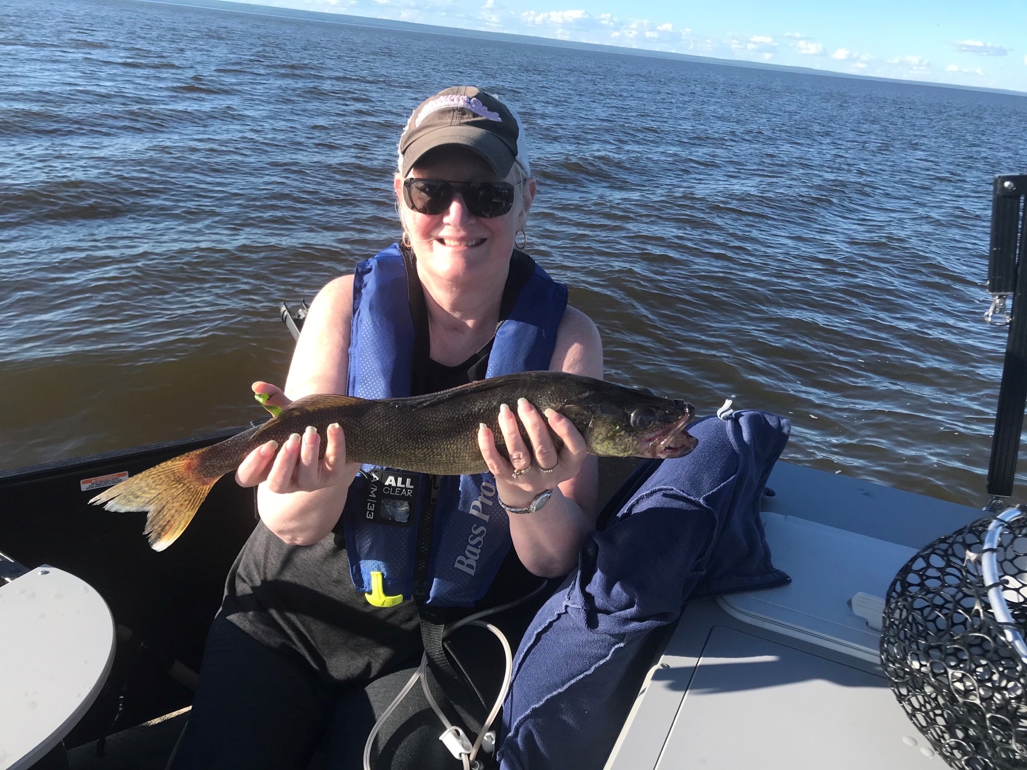 Muriel McGuire out fishing