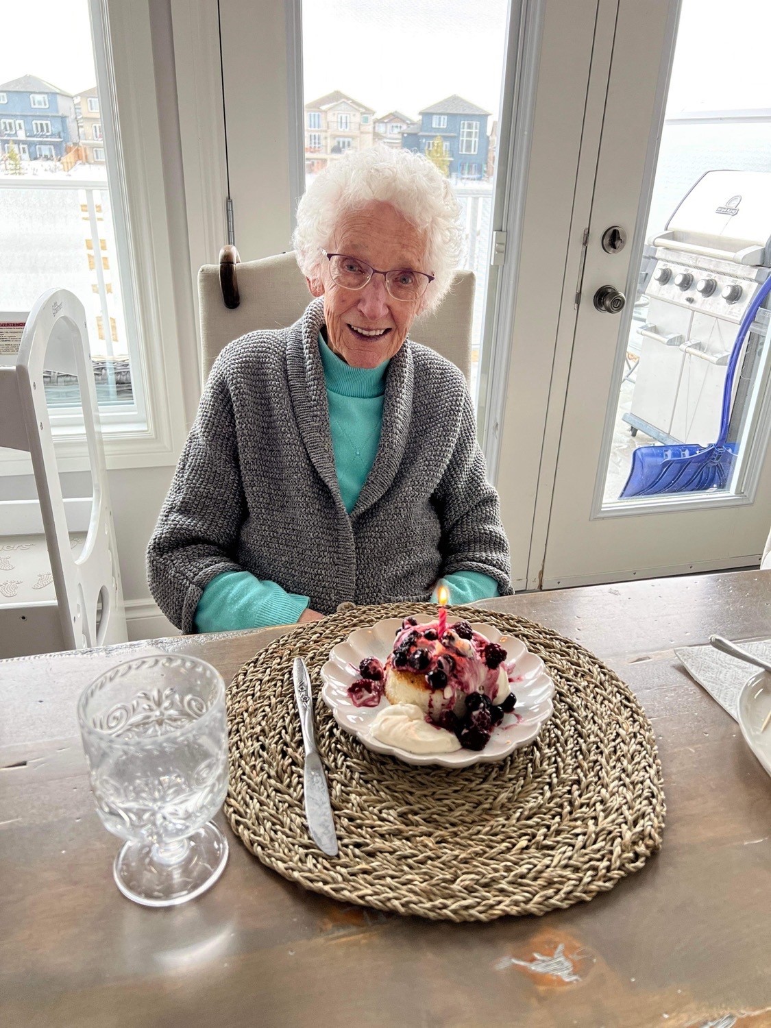 Thelma Corris celebrating a birthday