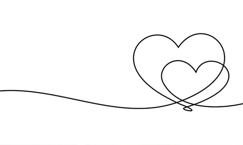 2-editorial line art of two hearts